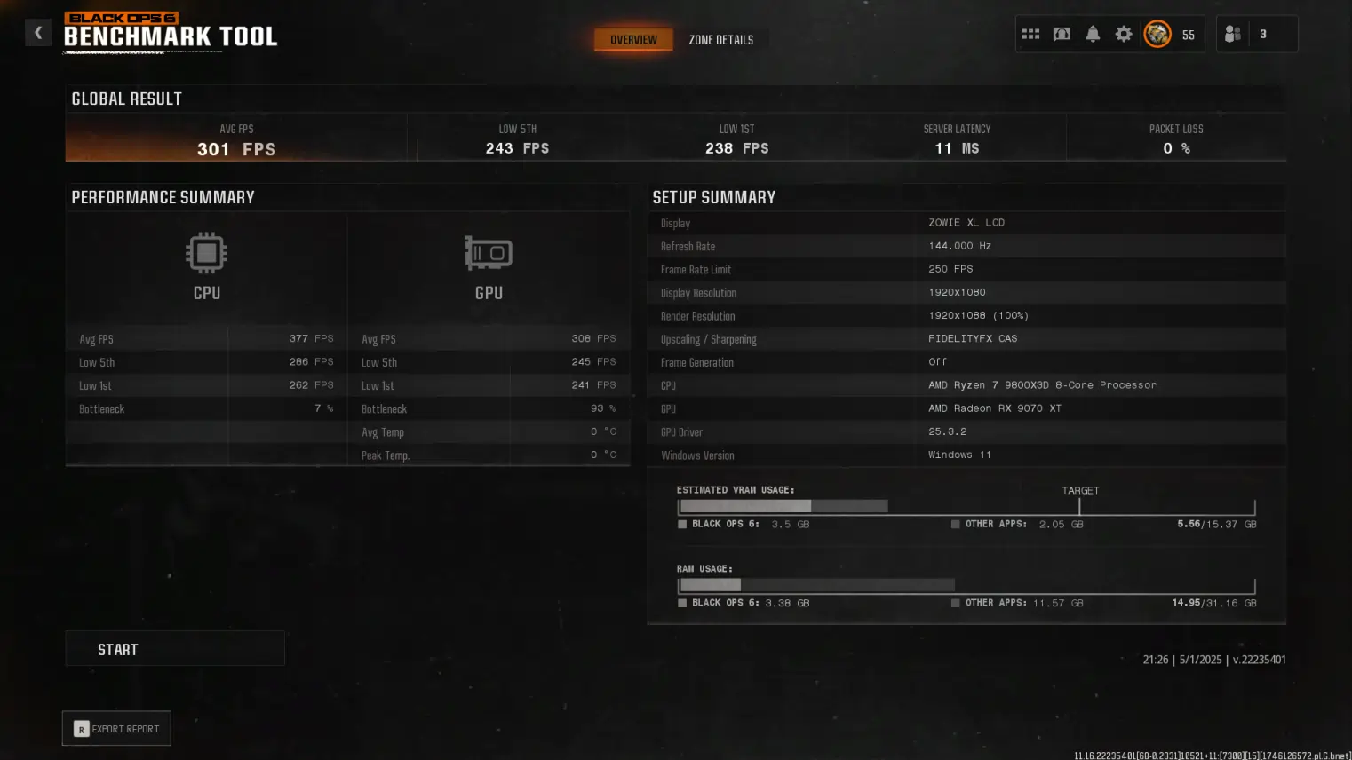 BO6 Before Benchmark