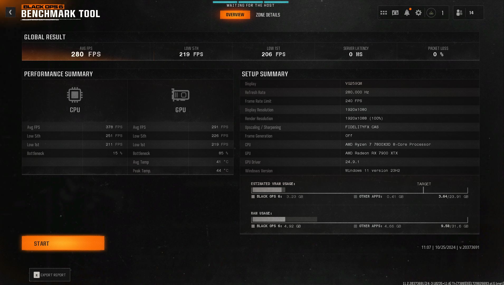 AMD Black Ops 6 Before Benchmark