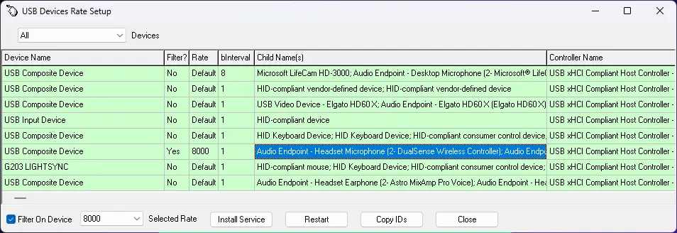 Hidusbf GUI Screenshot