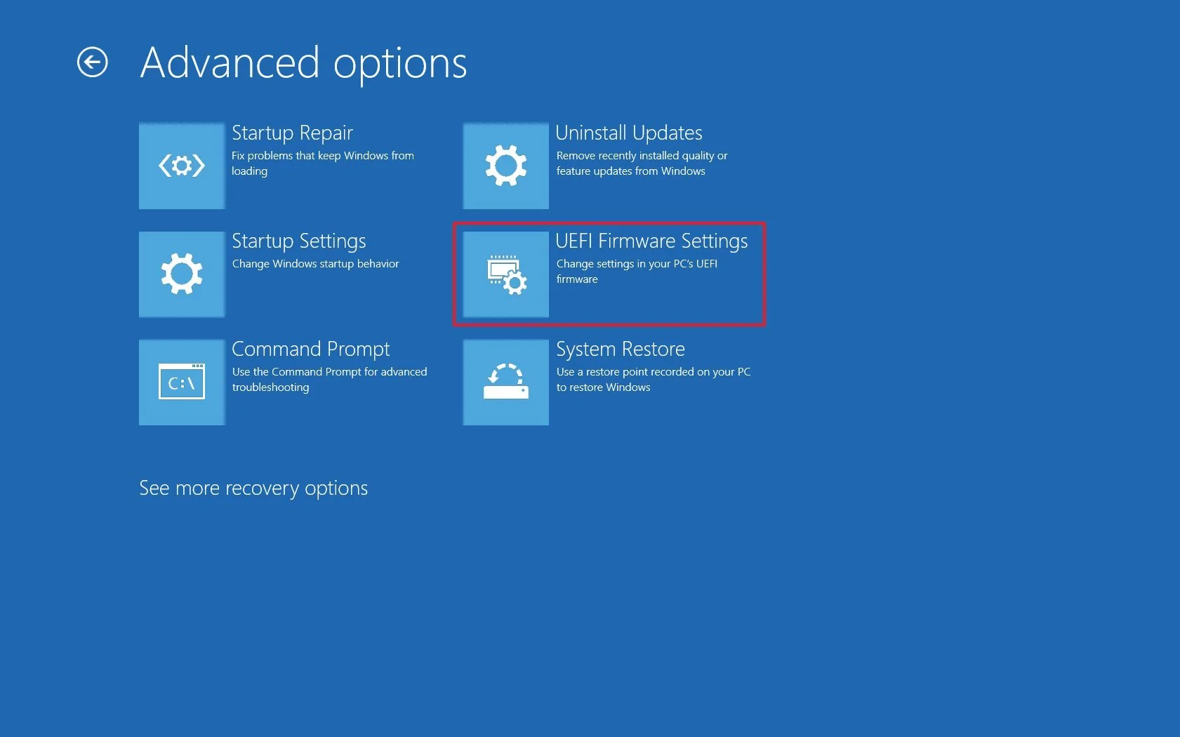 UEFI Firmware Settings