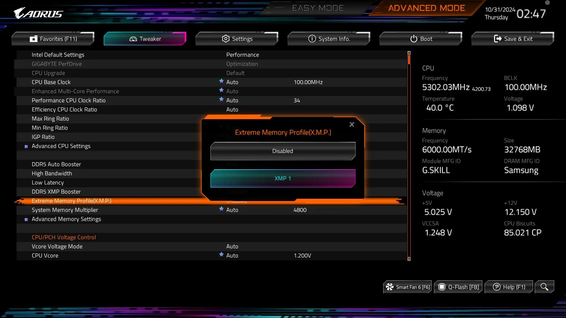 XMP BIOS