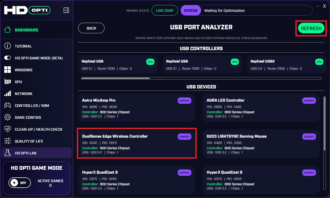 Controller connected to chipset instead of CPU-direct USB