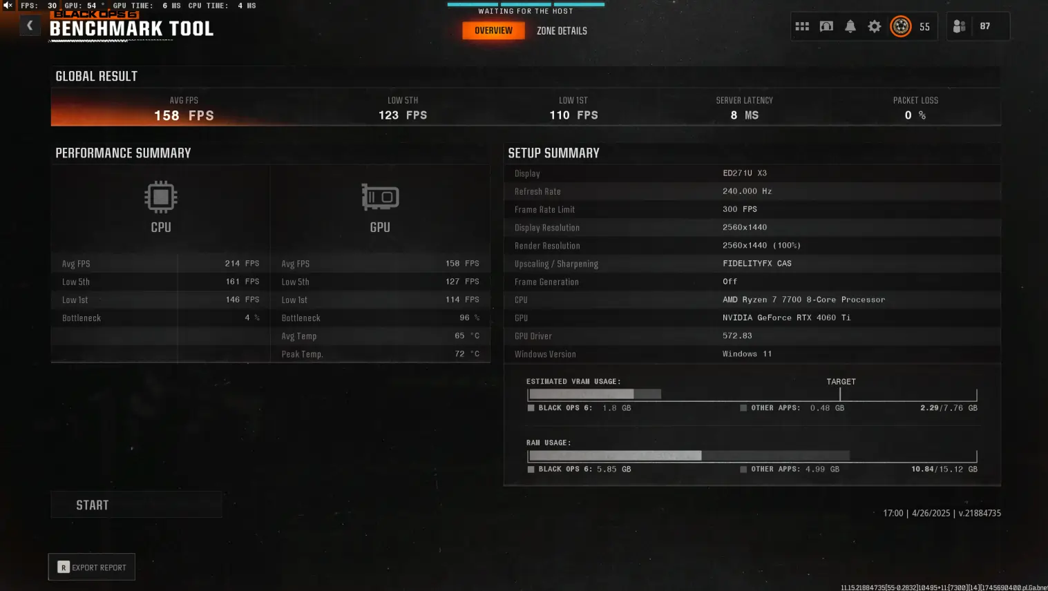BO6 After Benchmark