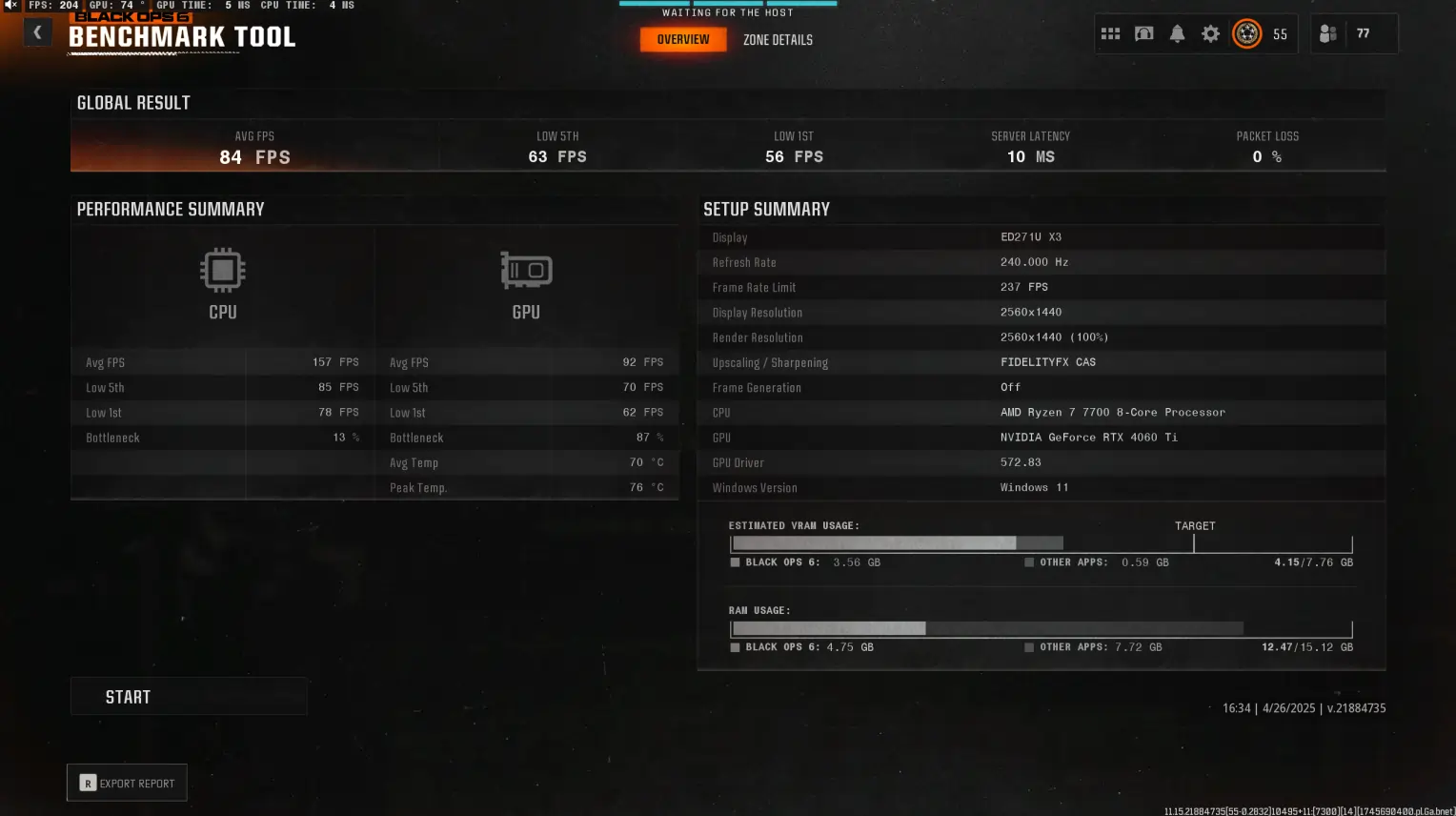 BO6 Before Benchmark